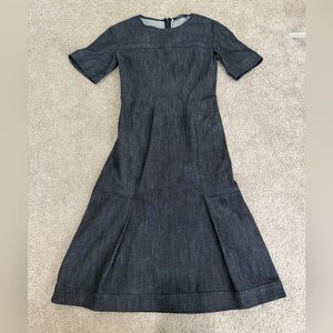 Derek Lam Dark Denim Indigo short Sleeve Dress